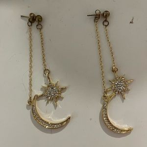 Sun and moon earrings